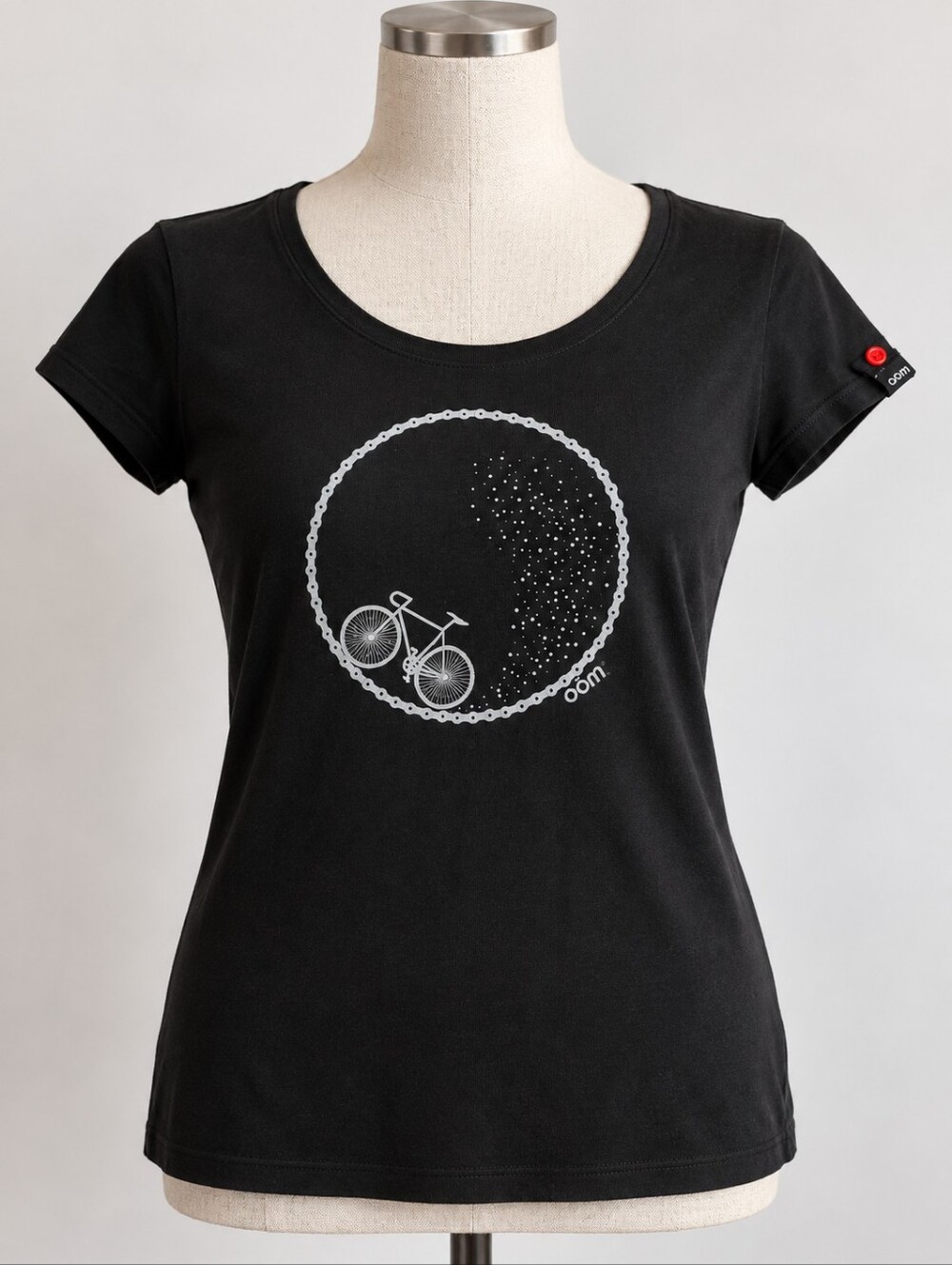 ÖÖM Ethikwear Black Bicycle Graphic T-Shirt – Size Small